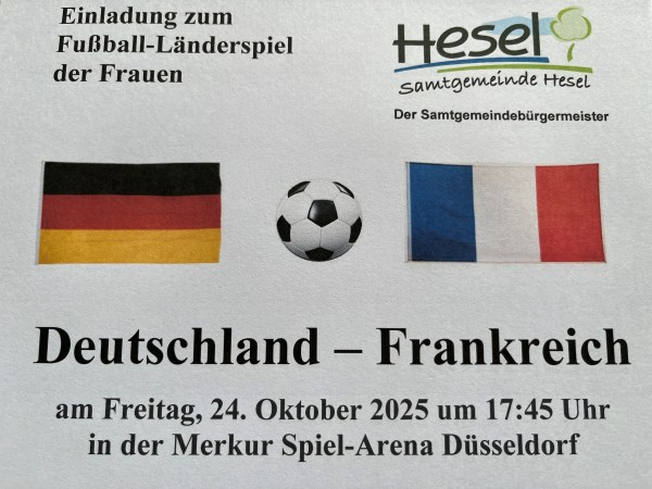 Fußball-Länderspiel der Frauen Deutschland - Frankreich am 24. Oktober 2025 in Düsseldorf