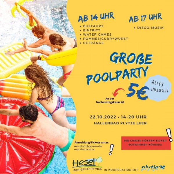 22.10.2022 Große Poolparty im Plytje