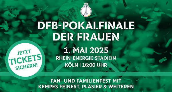 Fußball-Pokalendspiel der Frauen am 01. Mai 2025