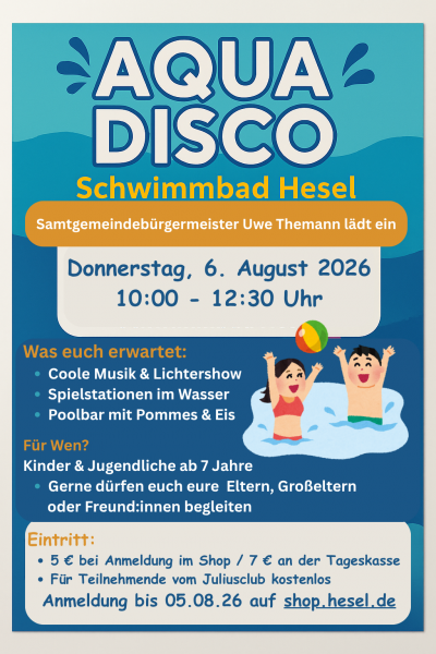 06.08.2026 - Große Ferien-Aqua-Disco
